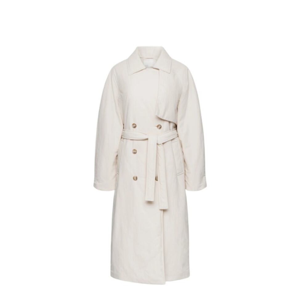 Oak + Fort Women's Birch Oversized Puffer Trench Coat Size XS